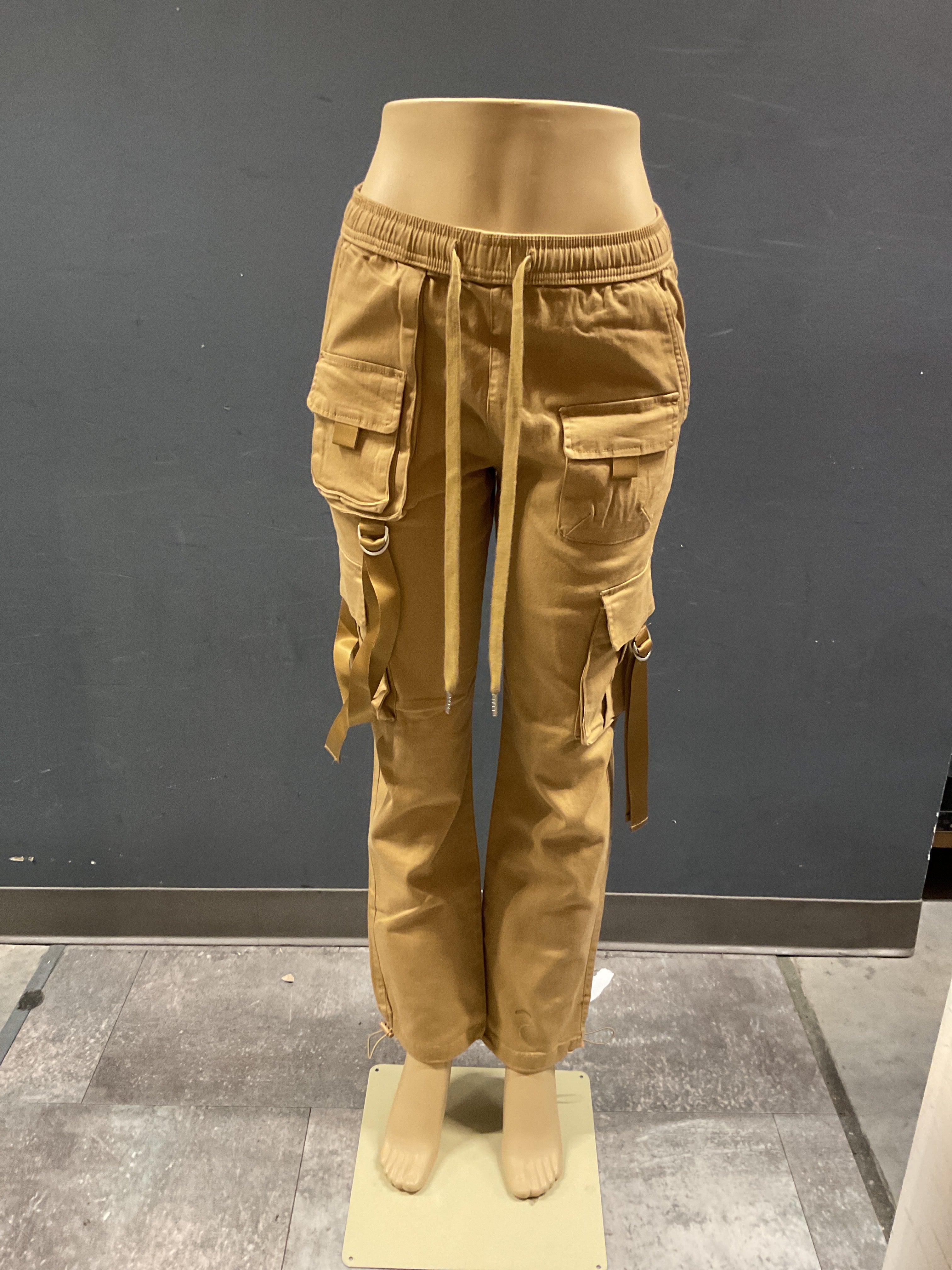 RedFox Khaki Cargo Joggers