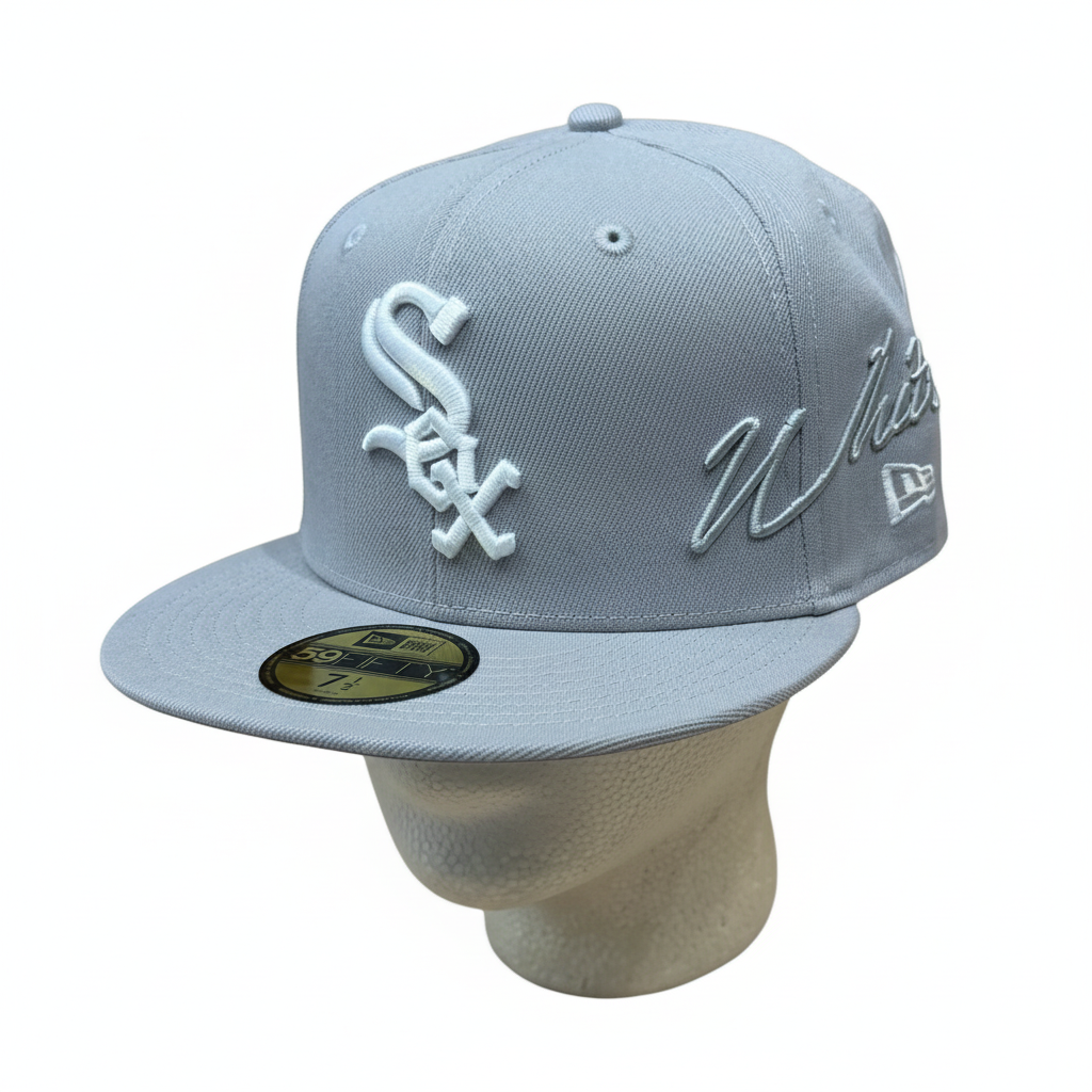 New Era White Sox Side Scripted Fitted
