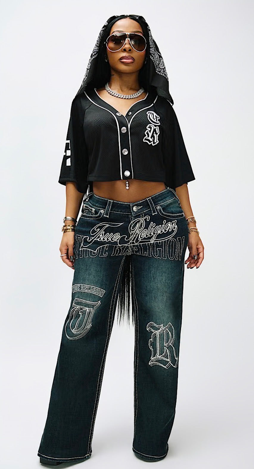 True Religion embroidery Bobbi Baggy Bigt