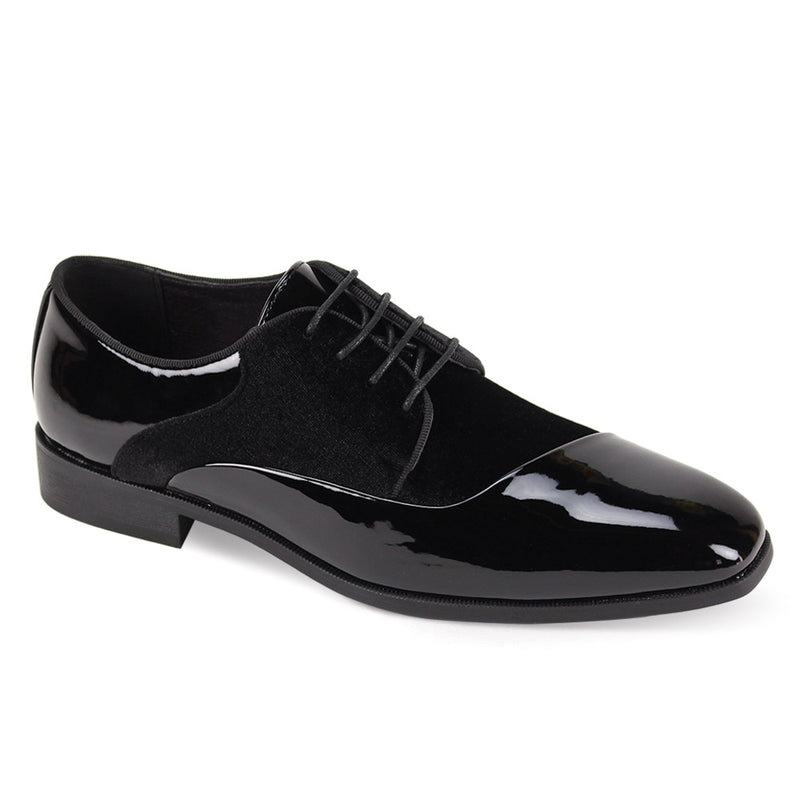 After Midnight Patent/Velvet Lace Up (7023)