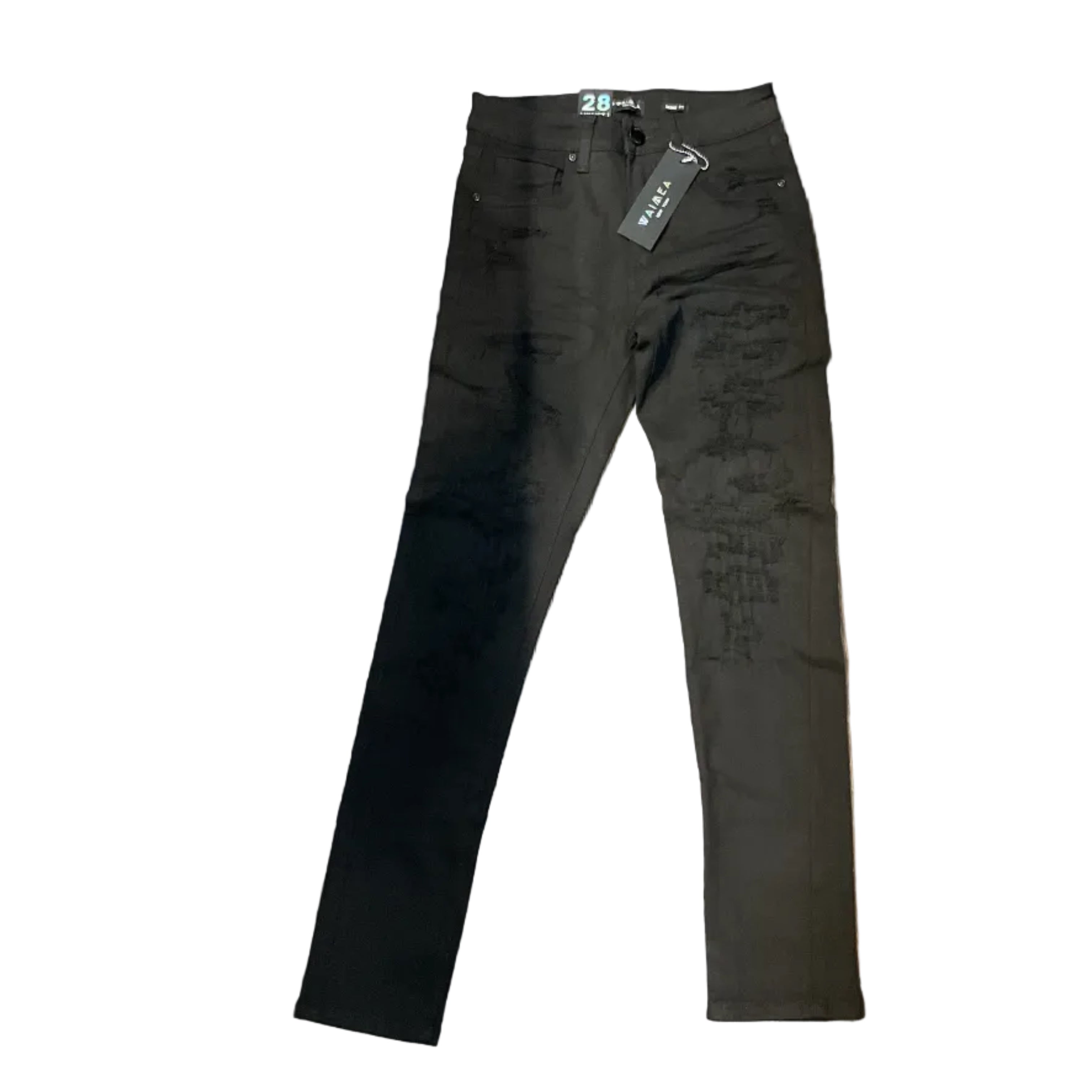 Waimea  Black distressed jean for men