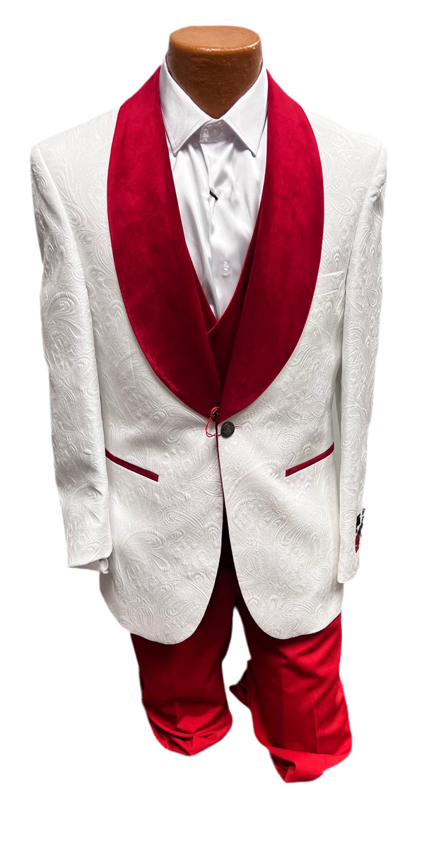 Jacquard suit by Mazari
