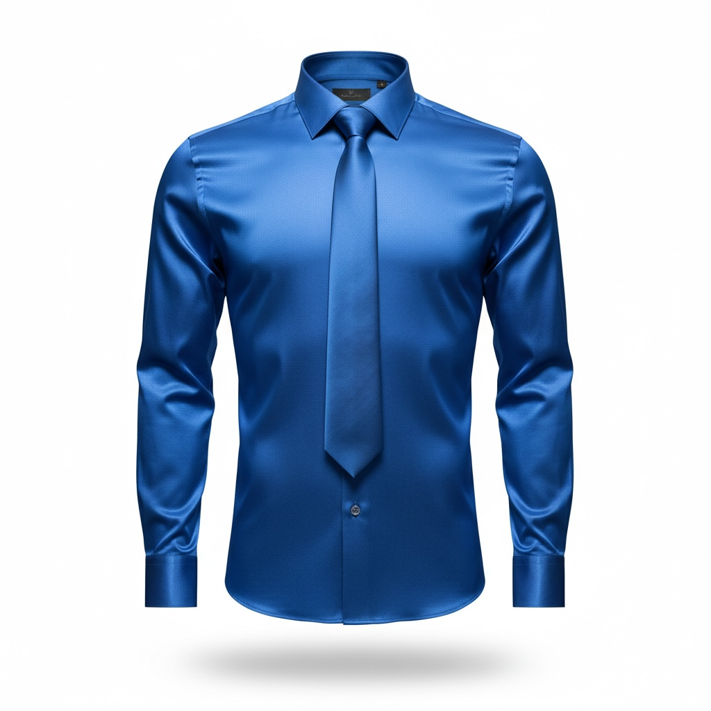Satin dress shirt for men