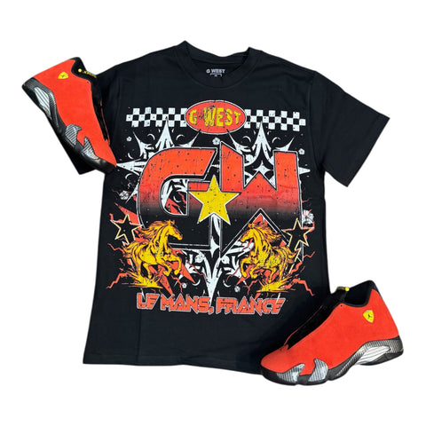 G WEST RHINESTONE LE MANS FRANCE TEE (RHJMTFG9262)