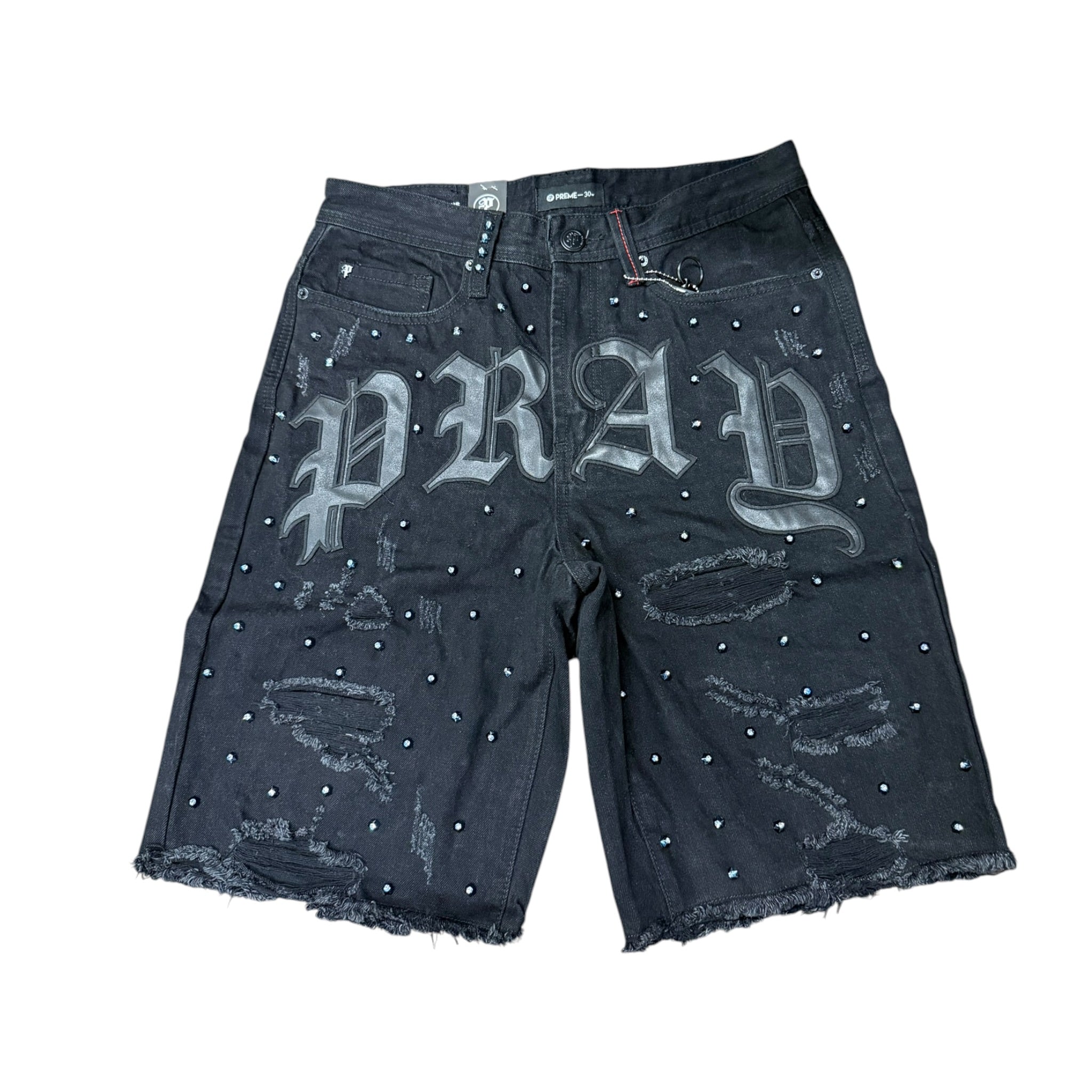 Preme Old Type Pray embellished shorts