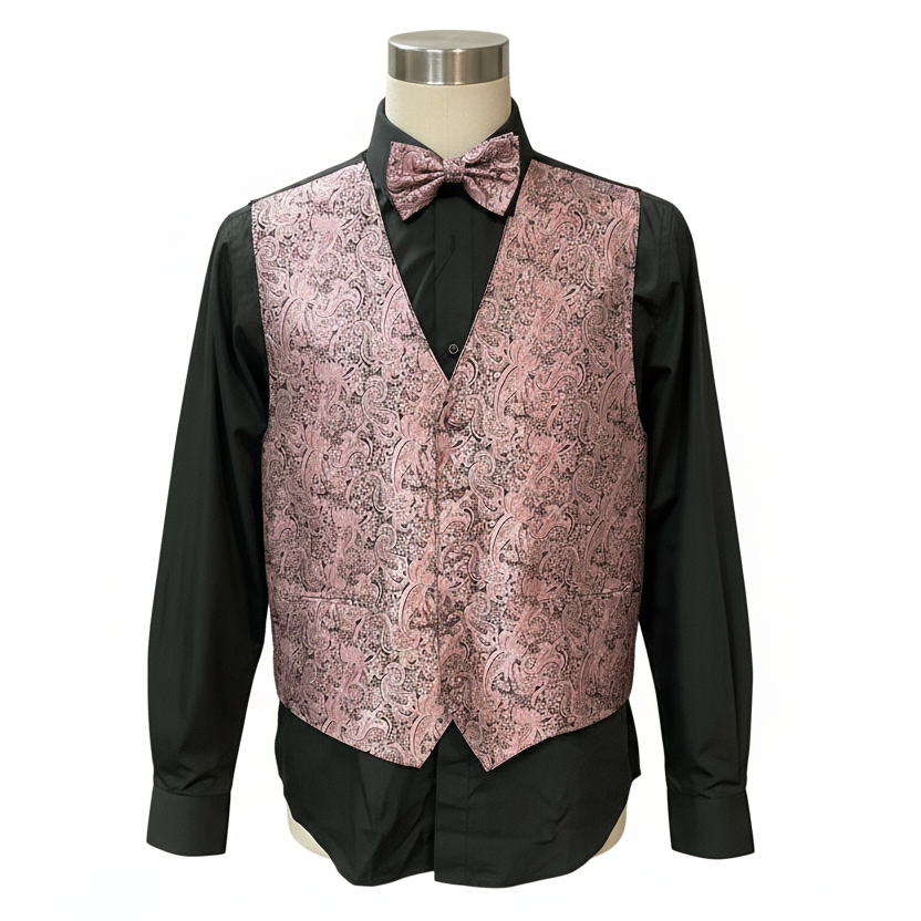 ENDLESS KNOT USA light Pink Paisley vest