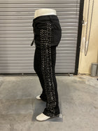 Waimea Black Studded Stacked Pants