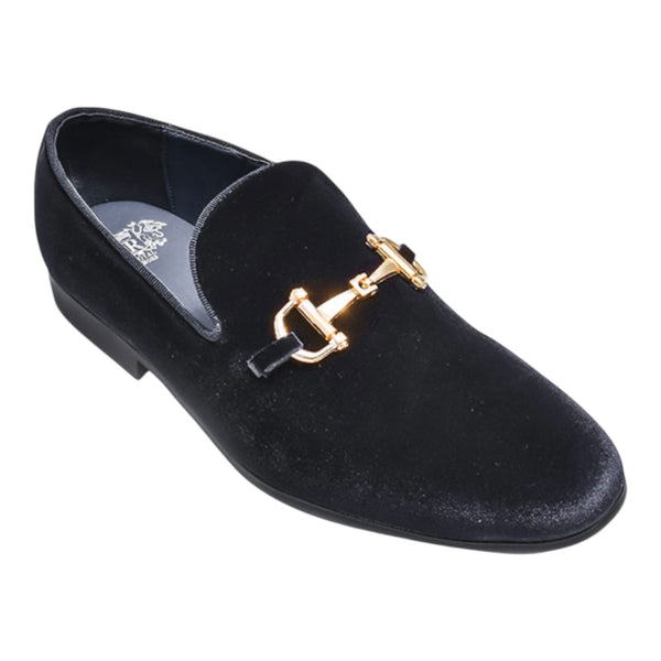 Royal Men's Suede Velvet Smoker's Tuxedo Loafer Shoes