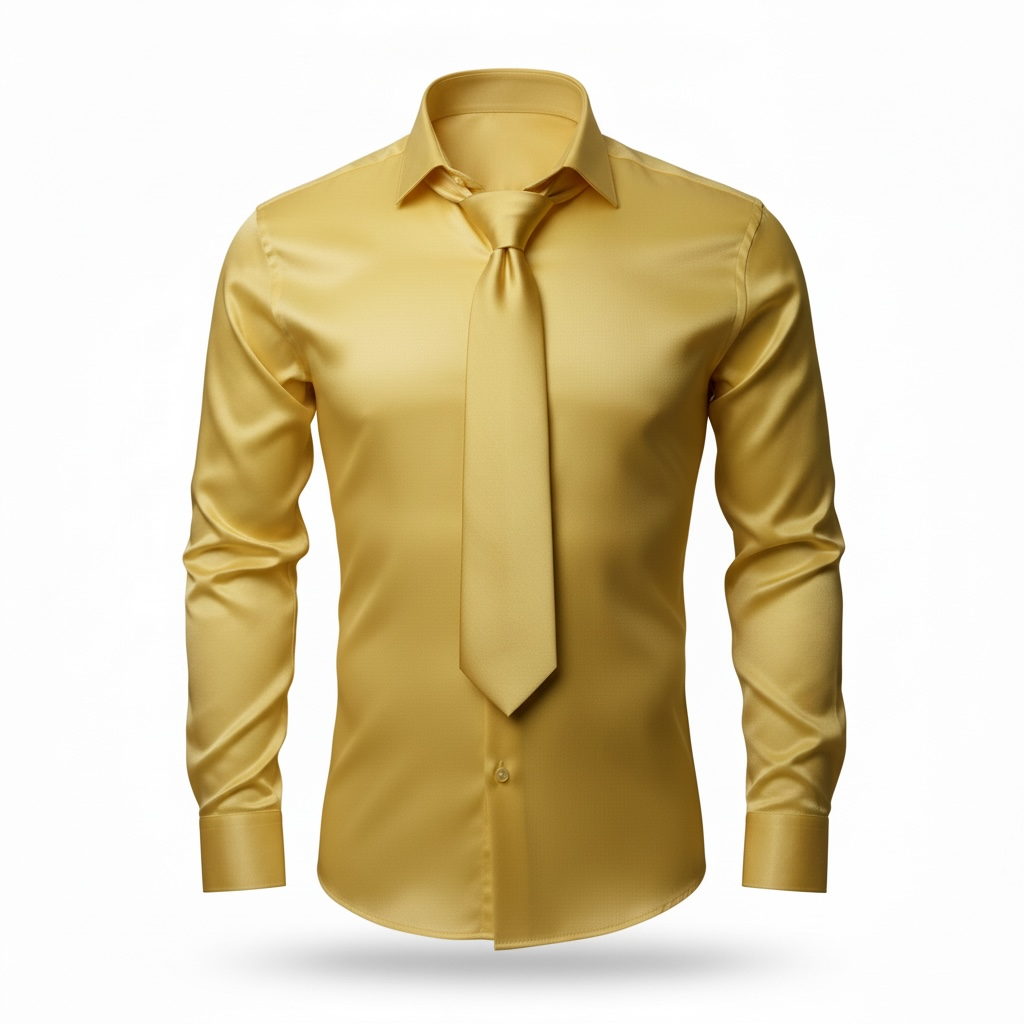 Satin dress shirt for men