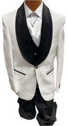 Jacquard suit by Mazari