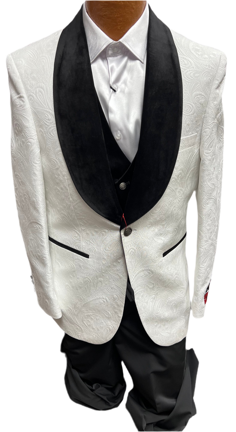 Jacquard suit by Mazari