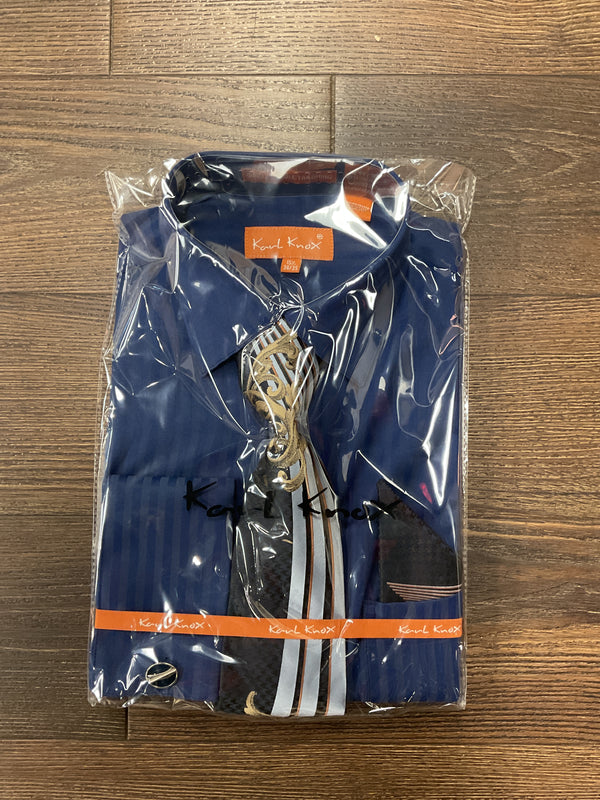 Karl Knox Navy Dress Shirt for Men