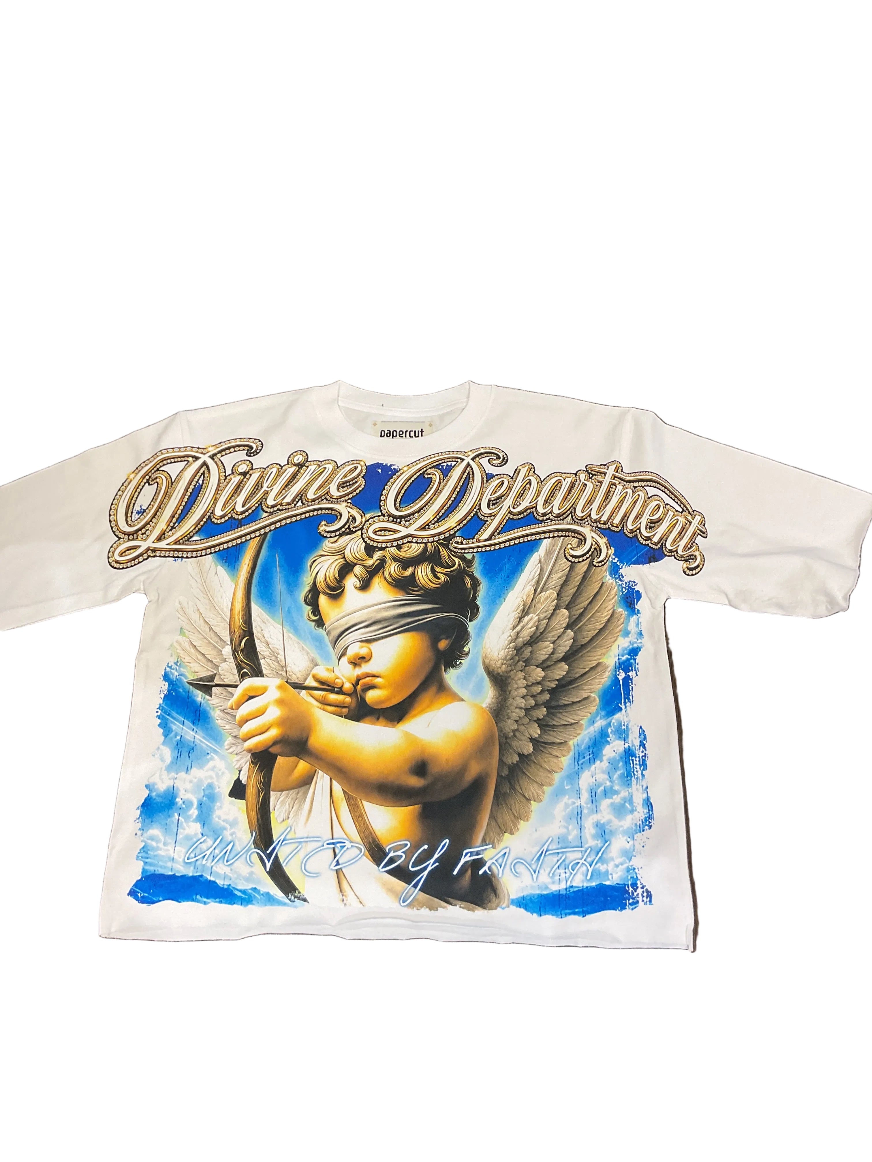 Paper cut crop tee Divine Depature
