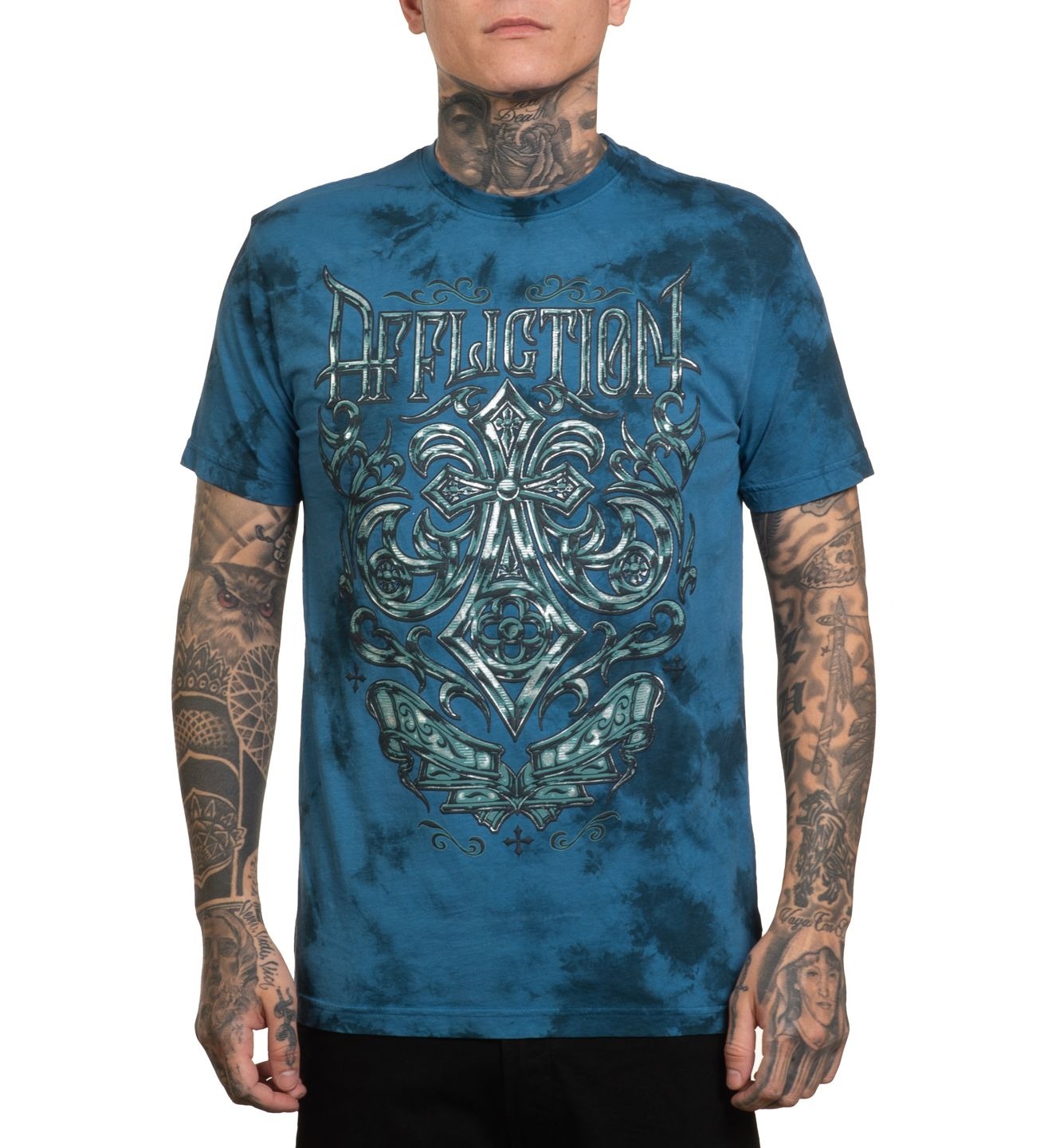 ABRASIVE LINE S/S TEE (A27833) By Affliction Tees