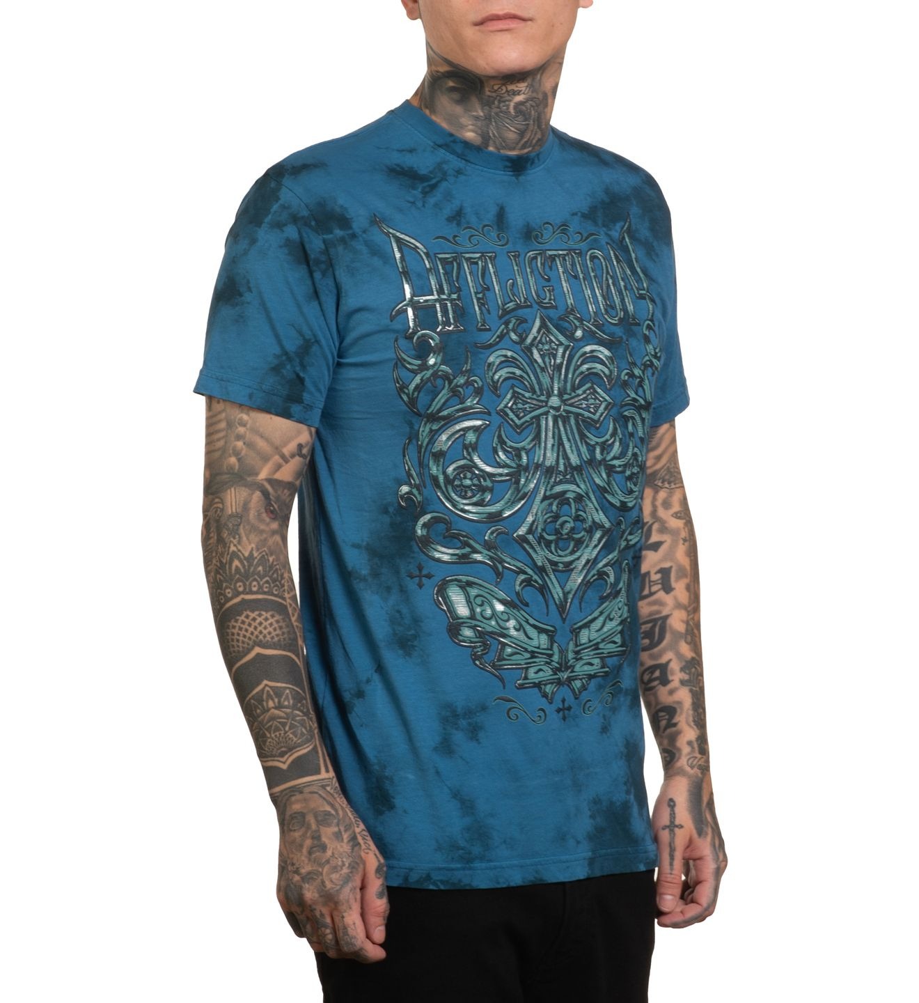 ABRASIVE LINE S/S TEE (A27833) By Affliction Tees