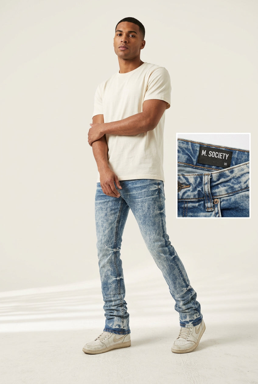M.Society Straight Lt Blue Jeans