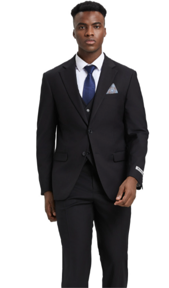 Slim Fit Black Suit