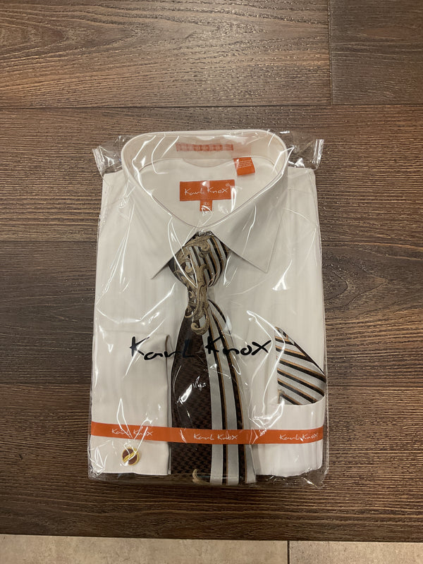 Karl Knox Ivory Dress Shirt for Men