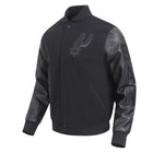 NFL SAN ANTONIO SPURS MEN'S VARSITY JACKET CLASSIC 3BK (BSA654489)