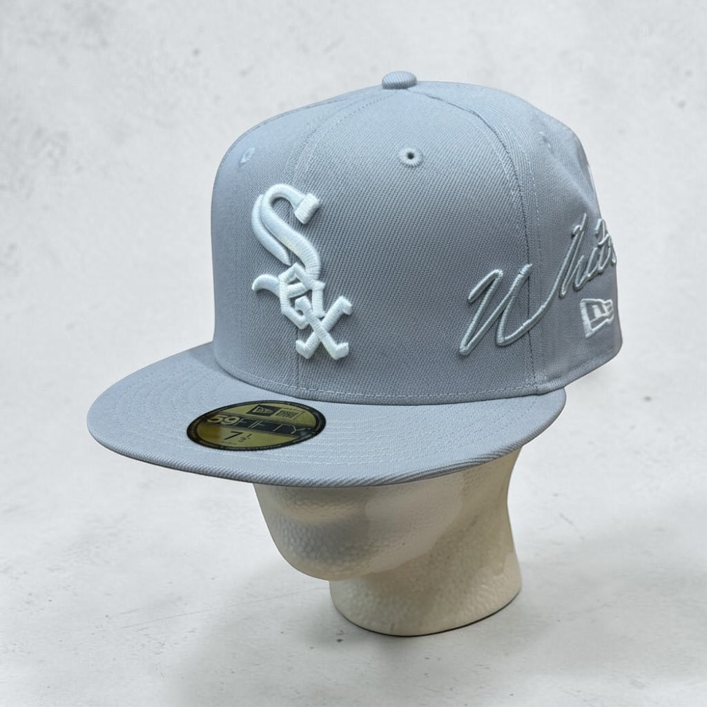 New Era White Sox Side Scripted Fitted
