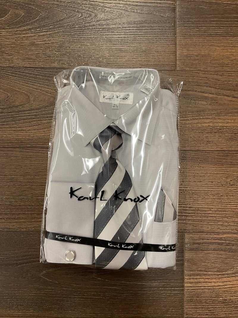Karl Knox Silver Dress Shirt for Men