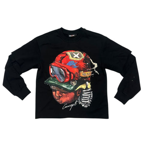 CONCEPT "CAPTAIN" LS Tee - BLK (CLSTEE_1)