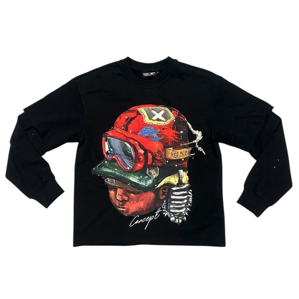 CONCEPT "CAPTAIN" LS Tee - BLK (CLSTEE_1)