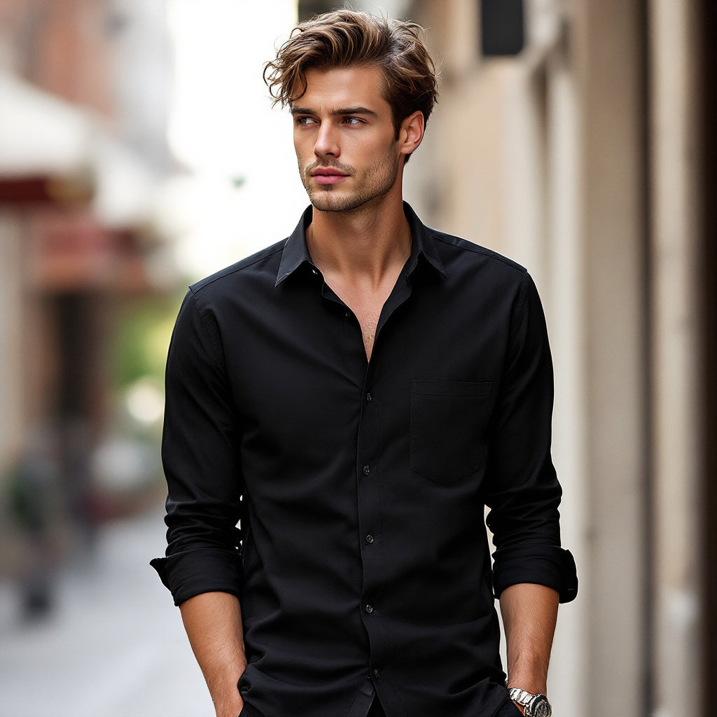 Solid dress shirt