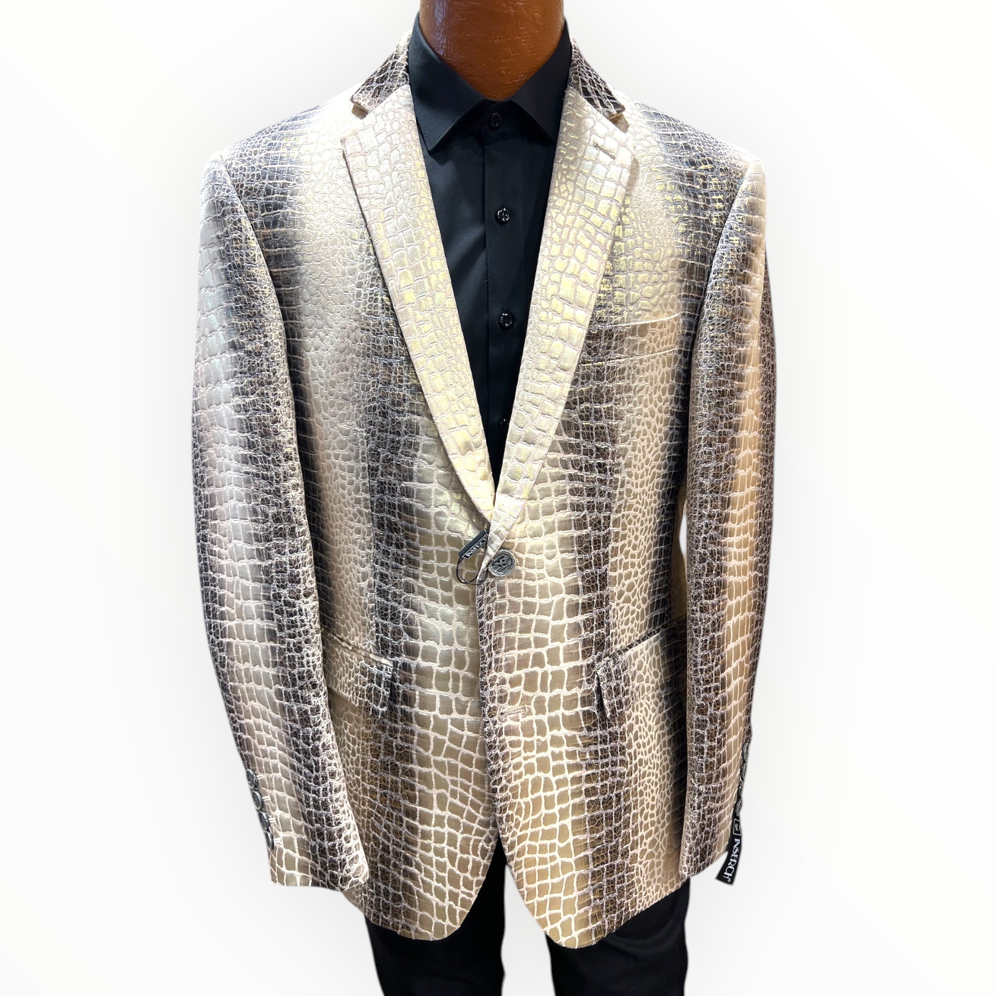 INSERCH faux Snakeskin Blazer