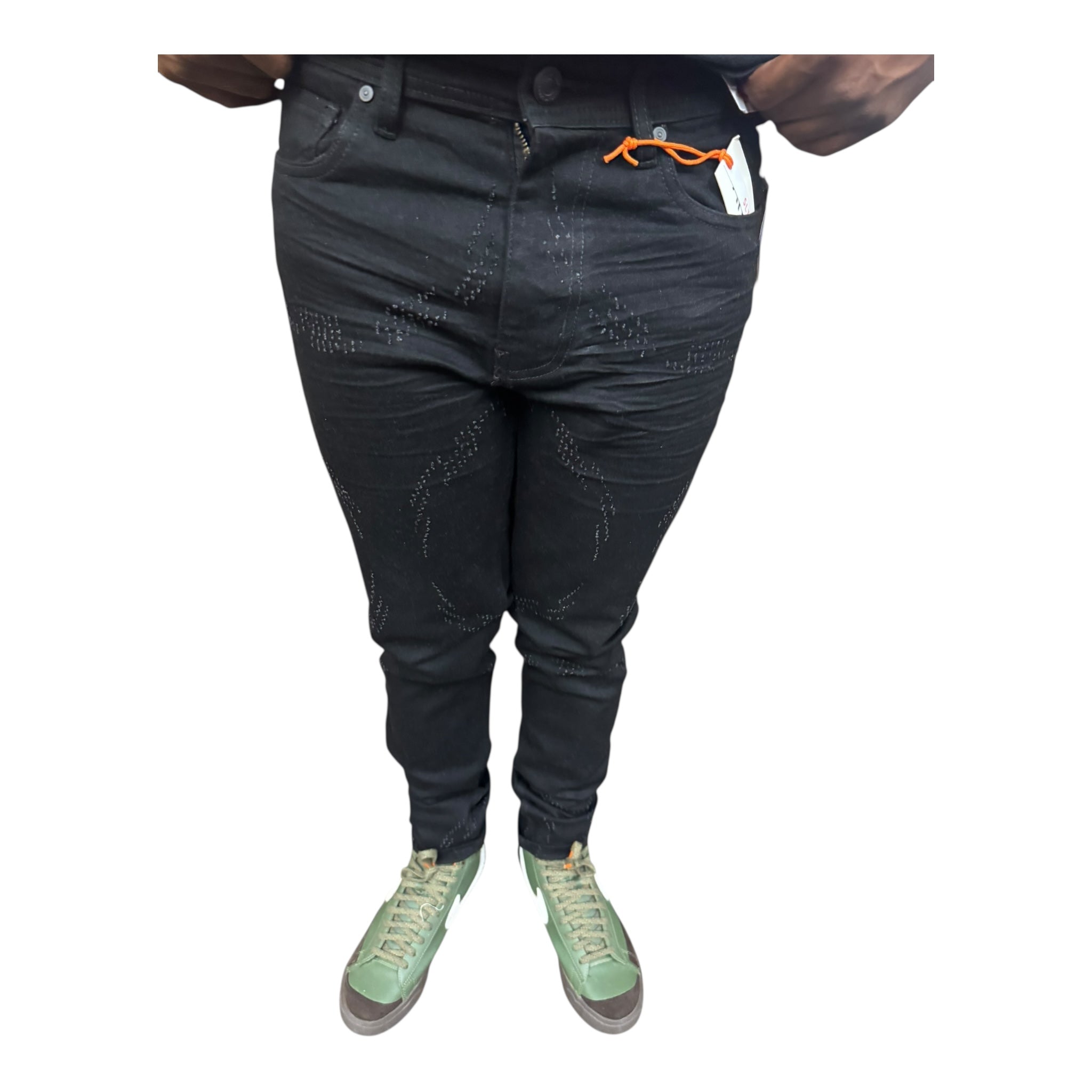 Social circle Jet Black ripped Slim Jeans from Arketype