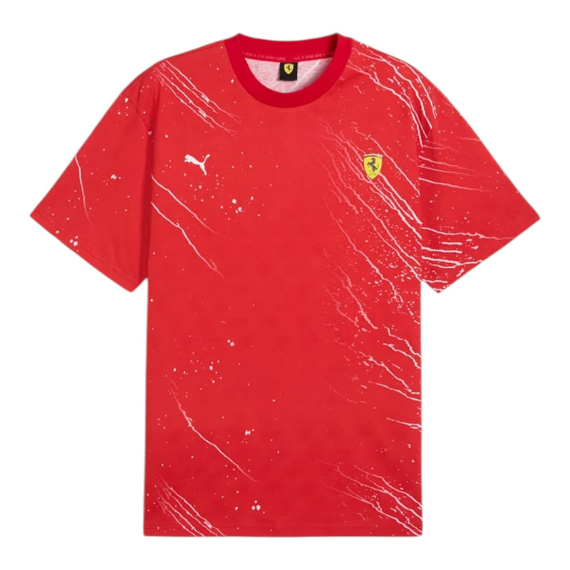 Scuderia Ferrari Race Color Splash All-over Print Motorsport Men's Tee by Puma