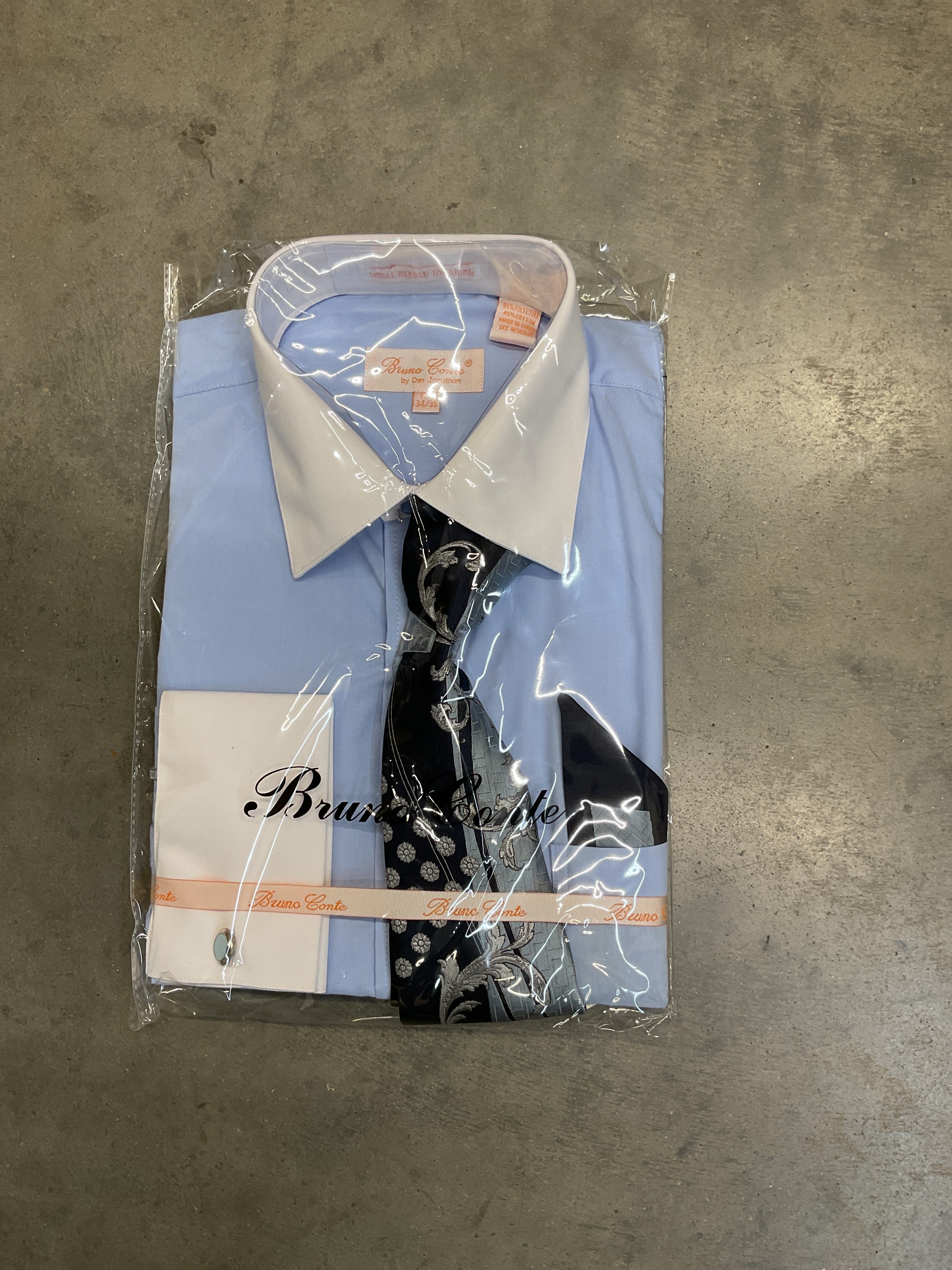 Bruno Conte Light Blue Dress Shirt