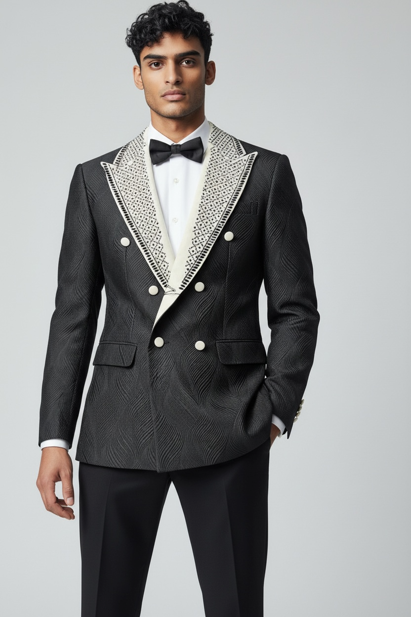 Statement clothing Romeo black and white tuxedo