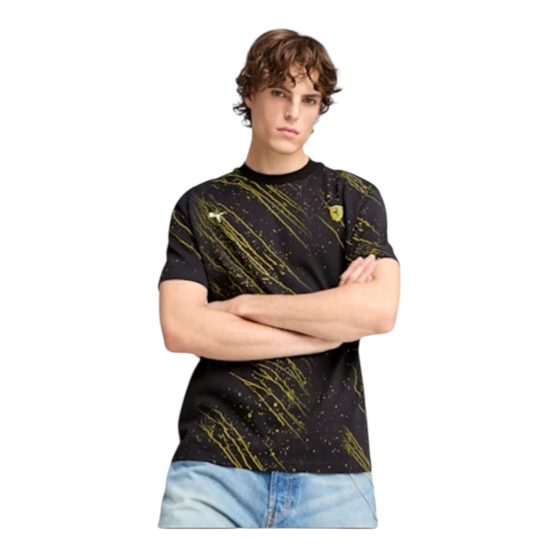 Scuderia Ferrari Race Color Splash All-over Print Motorsport Men's Tee by Puma