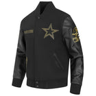 NFL DALLAS COWBOYS BLACK & GOLD M WOOL VARSITY JACKET (FDC6410735)