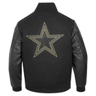 NFL DALLAS COWBOYS BLACK & GOLD M WOOL VARSITY JACKET (FDC6410735)