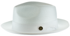 Francesco Collection Natural Straw Fedora Hat Snap Brim by Bruno Capelo