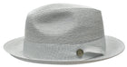 Francesco Collection Natural Straw Fedora Hat Snap Brim by Bruno Capelo
