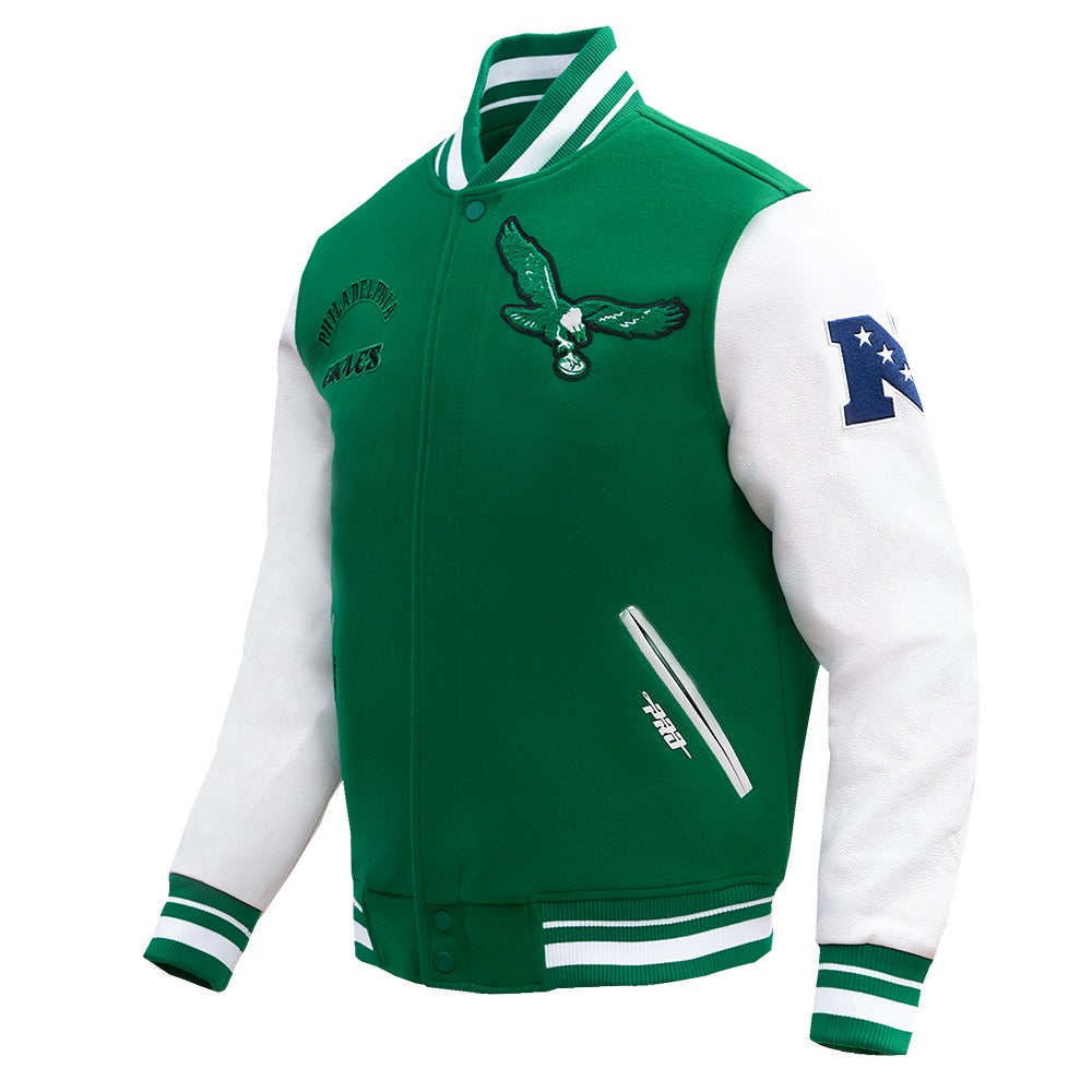 NFL PHILADELPHIA EAGLES MEN'S VARSITY JACKET RETRO CLASSICS (FPE643528)