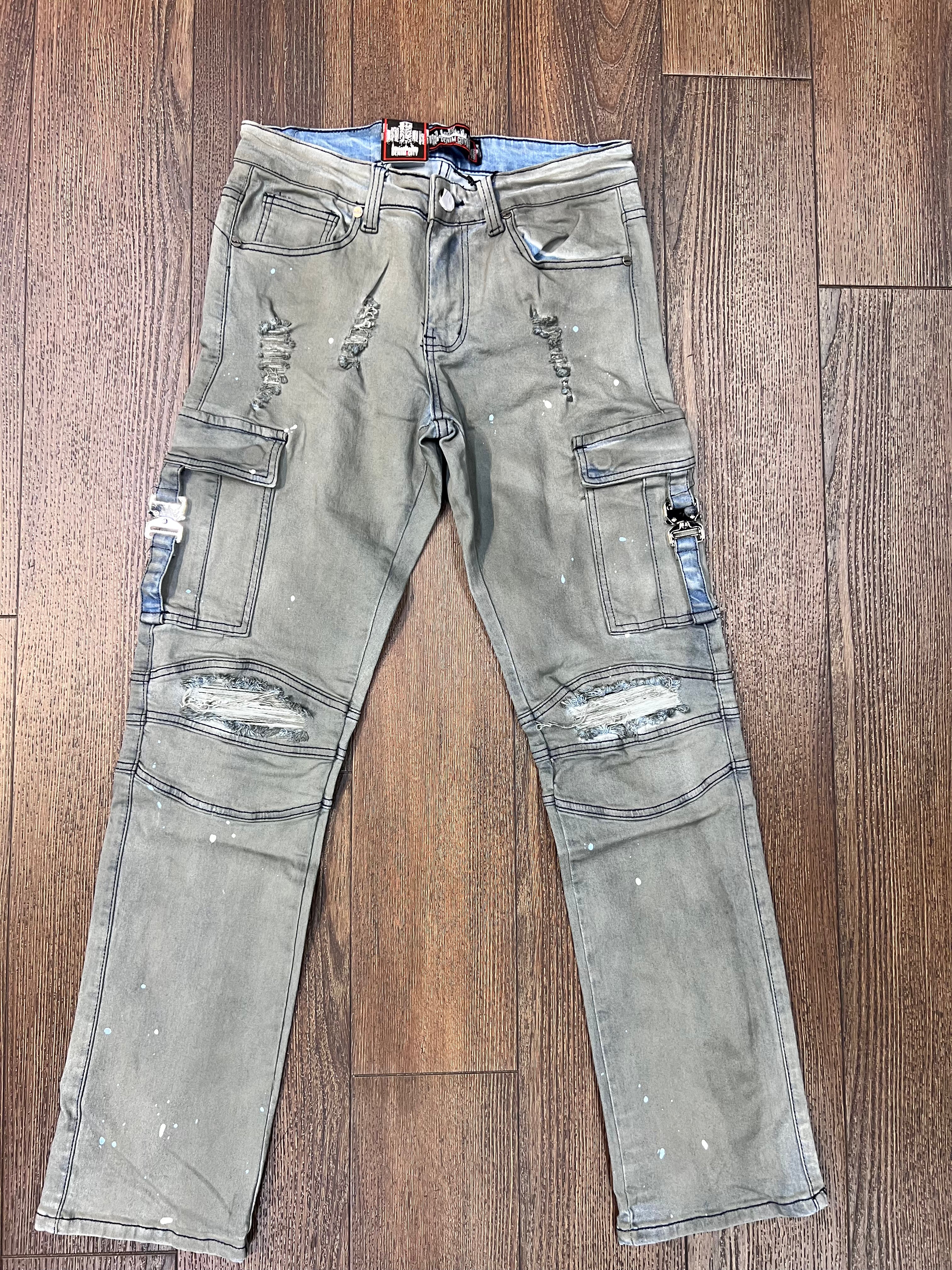 Denimicity jeans with cargo pockets