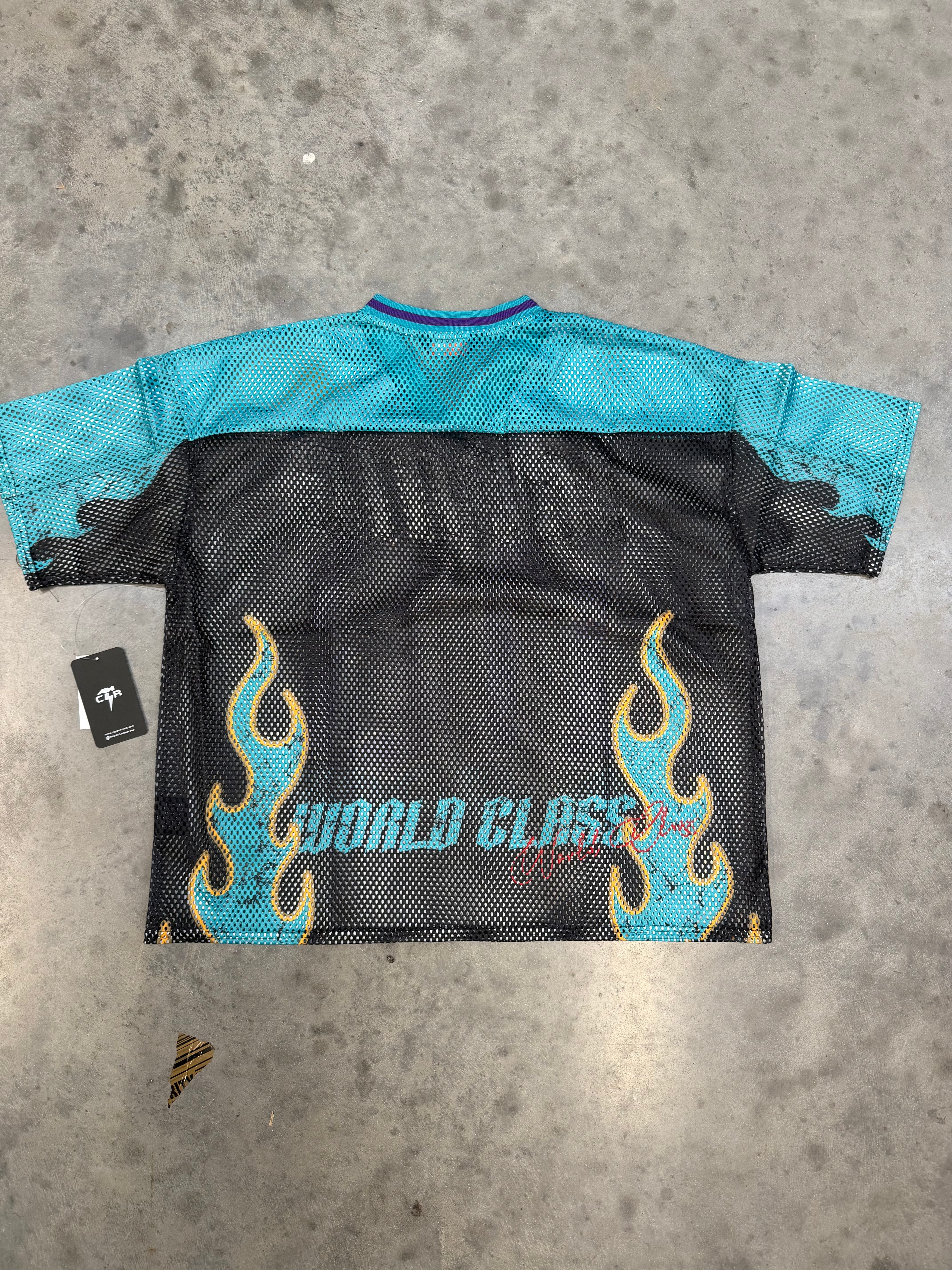 Copper Rivet Cropped Black Iconic Mesh Top