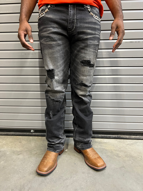 DE NIKO JEANS BLACK FADE