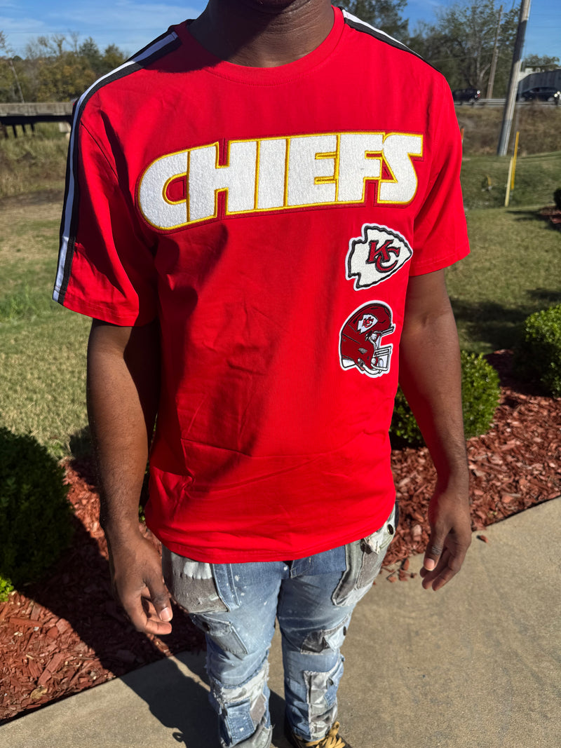 KANSAS CITY CHIEFS RETRO CLASSICS SJ STRIPED Tee by Pro Standard