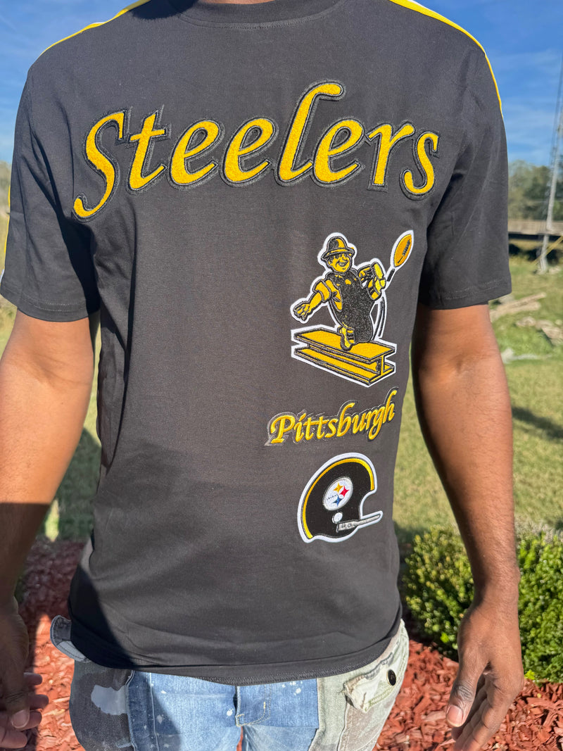 PITTSBURGH STEELERS RETRO CLASSIC SJ STRIPED Tee by Pro Standard