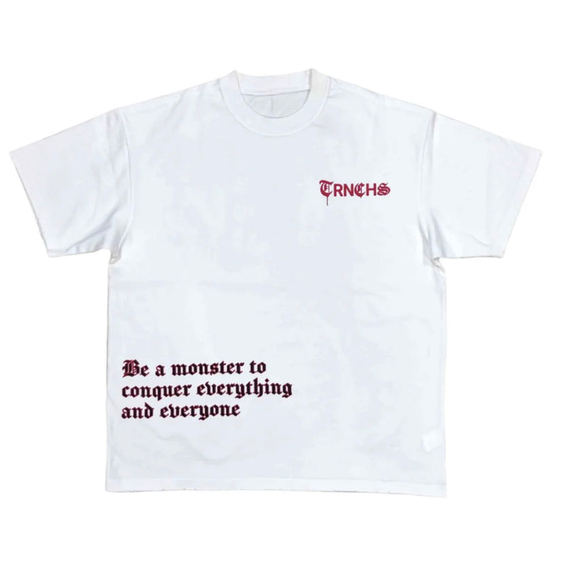 "CONQUER" White Tee (TC-24-859-CON- (S))