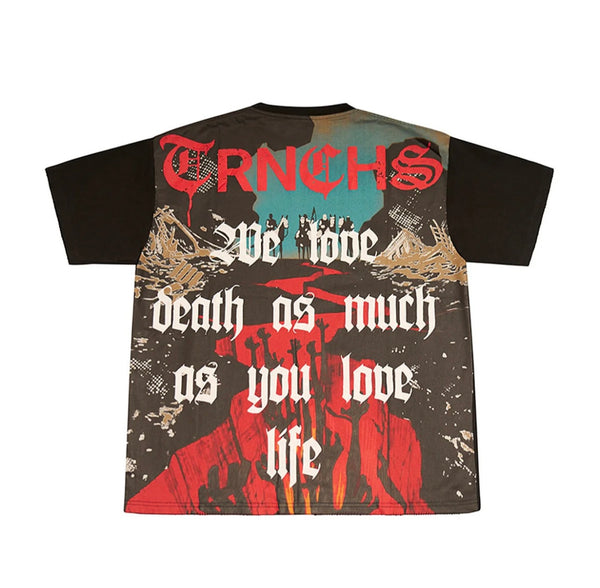 "KHANDAQ" Black Tee (TC-24-827-S)
