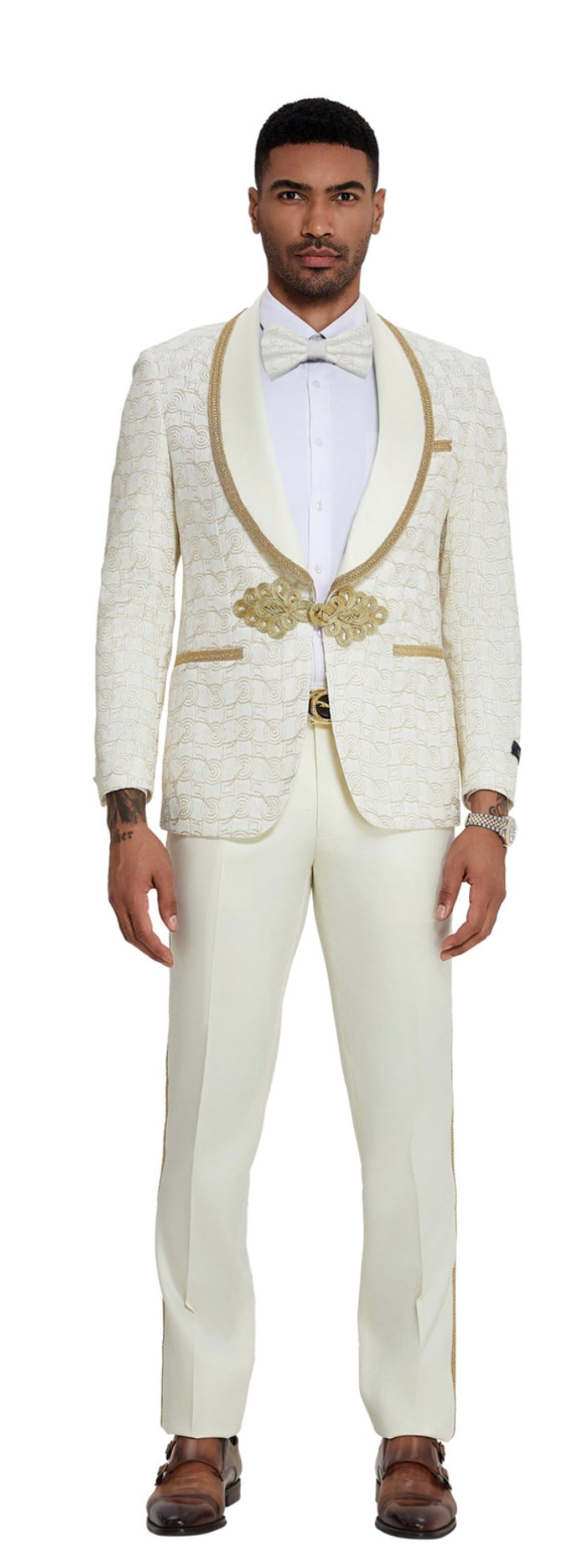 Skinny Fit Swirl Tuxedo [M419SK] by Tazzio