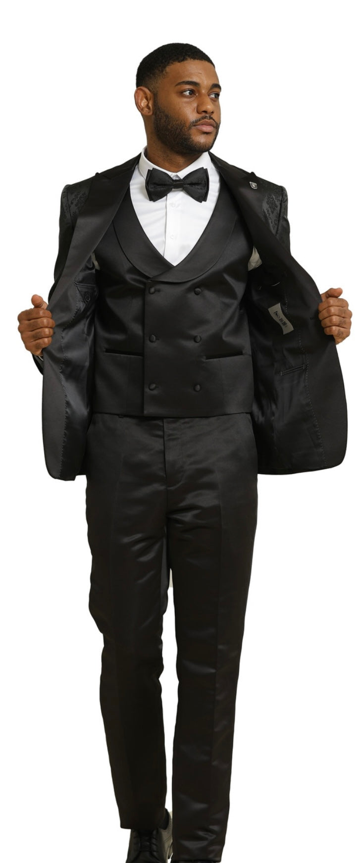 Floral Satin Stacy Adams Men's 3 Piece MODERN Fit Suit [SM191H]