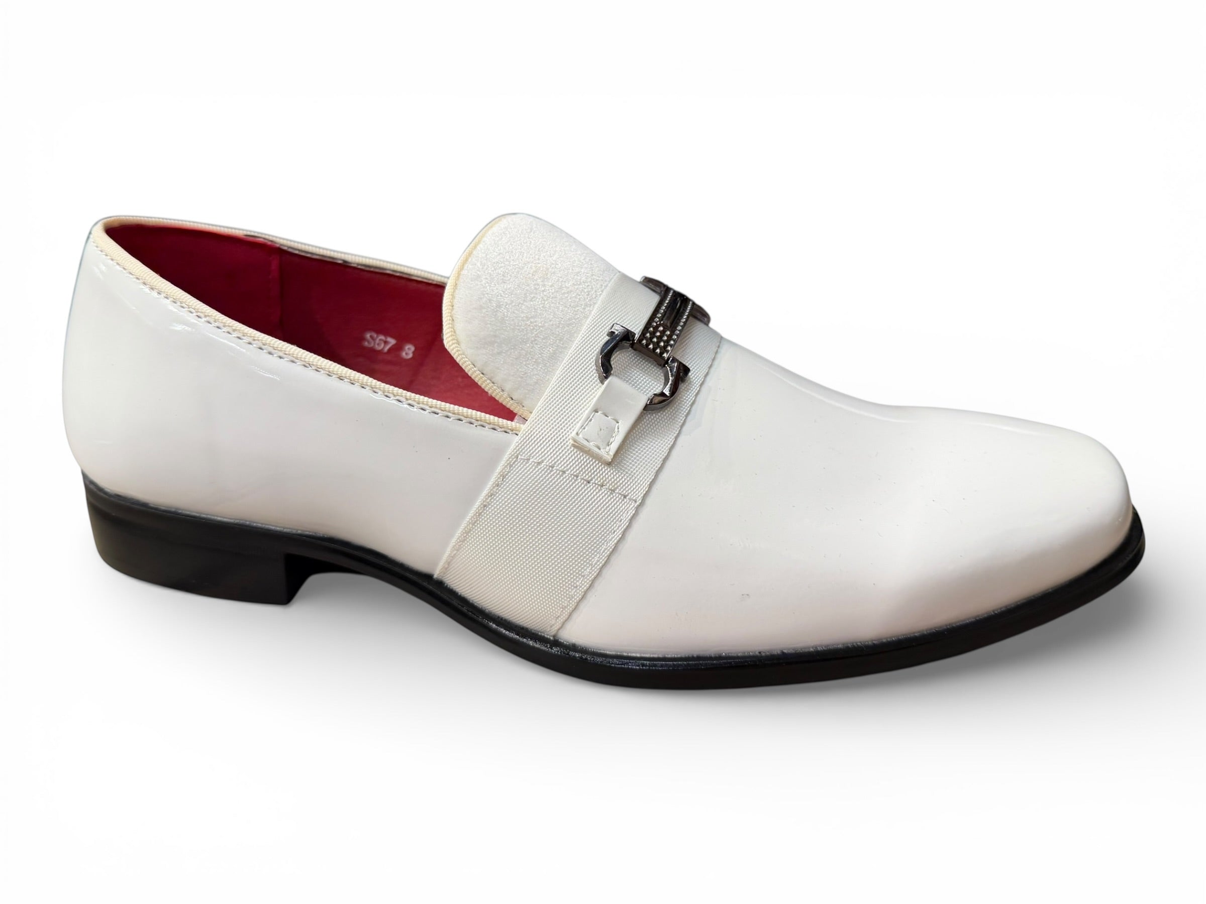white and red dress shoes Ms. Alexander White/Red Leather Lug Wingtip Derby - Leather