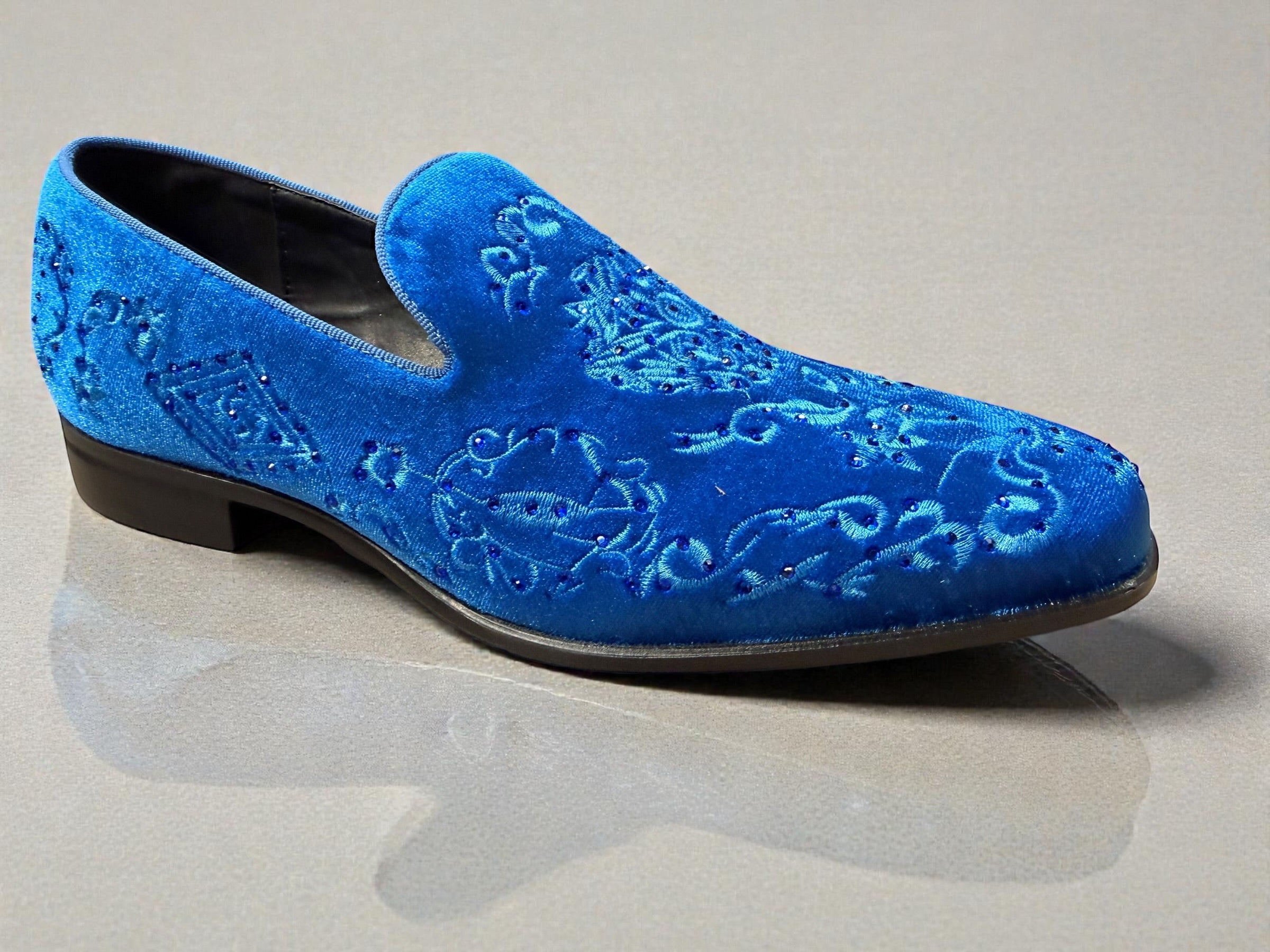 Terroni Velvet dress shoes for men [S44]